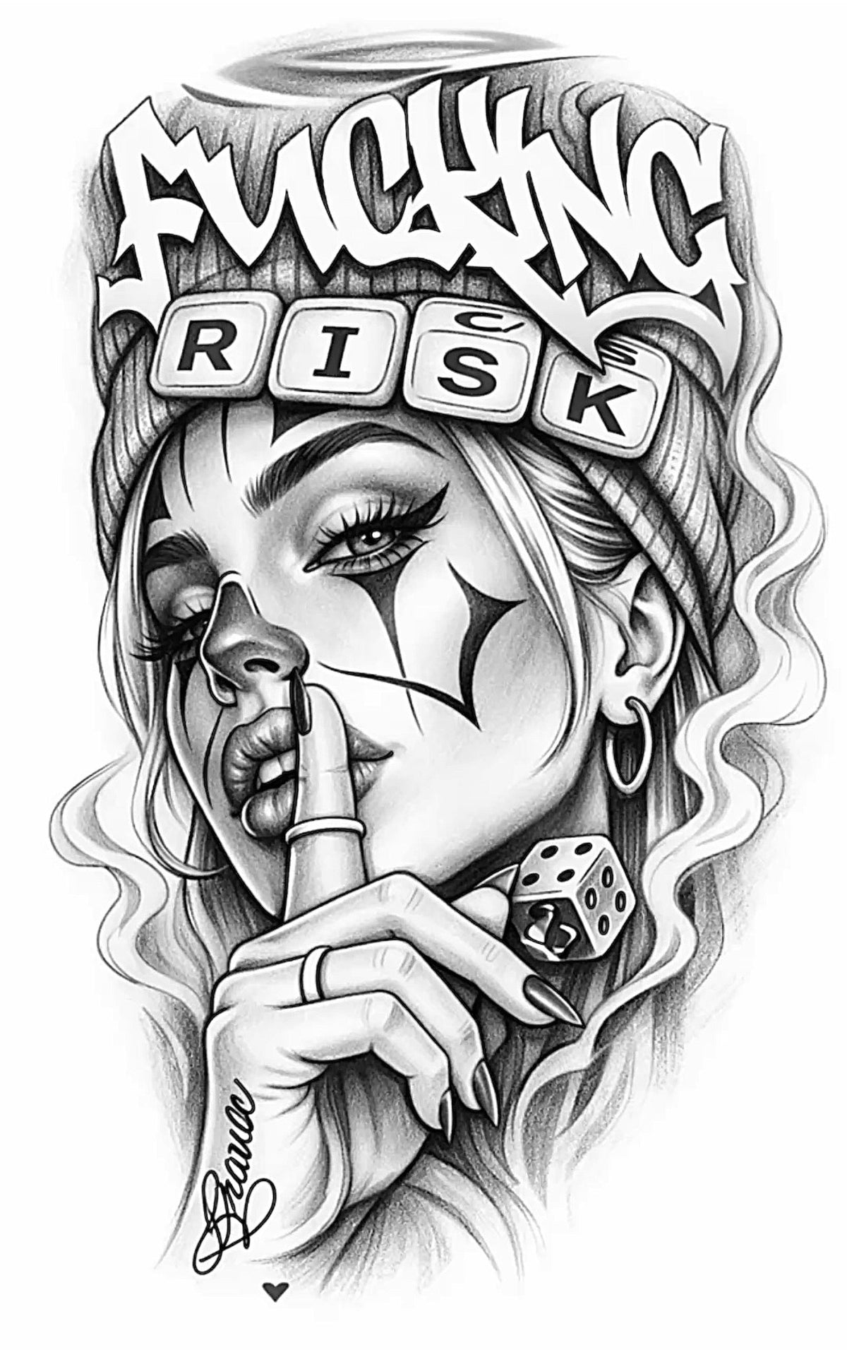 Girl Fucking Risk - Estilo Chicano