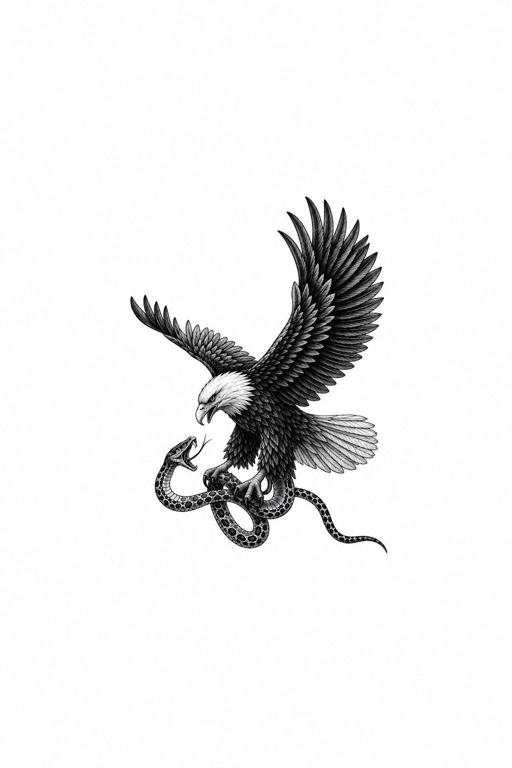 Águila en vuelo & Serpiente